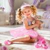 Jeowoqao Dress up Shoes Princess Dresses for Girls, Little Girls Princess Dress up Clothes Set 1pc TuTu Skirt with 3ps Skirt Veils, Play Toys for Girls Age 3 4 5 6 Years Birthday Gift view 4