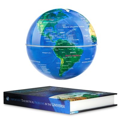 Flagest Magnetic Levitation Floating Globe with 16 Colors LED Lights, Rotating Geographic Globe World Map with Book Base for Home Office Desk Decor, Cool Tech Gadgets for Men Husband Boys and Girls