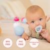 NatureBond Baby Pacifier Soother Silicone Binky Newborn Teether Pacifiers 2 in 1, Curved for Comfort | Hygiene Cover (0-6 Months, Cotton Candy Pink and Macaron Lavender) view 3