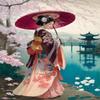 1000 Piece Adult Puzzle, Sakura Japanese Kimono Girl, Puzzle Educational Gift, Room Decor Exercise Willpower view 1