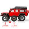 GLOBACT 9-Spoke Aluminum 1.2in Beadlock Wheel Tires Soft Sticky Rubber Tires 62 * 24mm for 1/18 TRX4M 1/24 Axial SCX24 RC Crawler Car Upgrade Accessories (4Pcs Titanium) view 2
