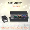 FOTEEMO Card Deck Box for MTG, 5 in 1 Commander Deck Box Trading Card Deck Storage Box Holding 400+ Sleeved Cards Magic Commander TCG Sports Card Box (Black and Grey) view 3
