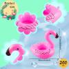 200 Pack Inflatable Flamingo Drink Holder Pink Flamingo Drink Floats Flamingo Floating Drink Holder Cup Coasters for Hot Tub Summer Beach Swim Pool Party view 2