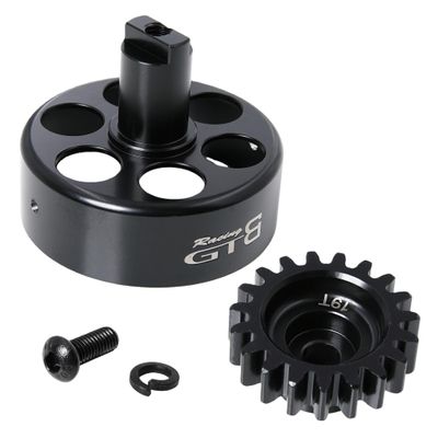 GTBRacing Metal Clutch Bell Cup with 19T Steel Gear Set for 1/5 RC Car LOSI 5IVE T 5T Upgrade Part