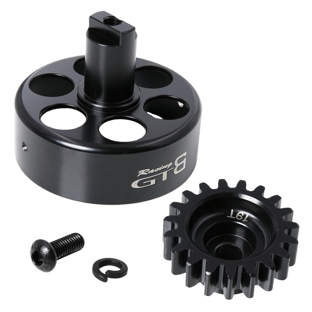 GTBRacing Metal Clutch Bell Cup with 19T Steel Gear Set for 1/5 RC Car LOSI 5IVE T 5T Upgrade Part