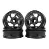 2.2 beadlock Wheels 4PCS Carbon Fiber Wheel Rims for 1/10 RC Crawler Cheater Rigs Capra SCX10 Pro TF2 Element Enduro TRX4 Upgrades accessories (Carbon Fiber 2.2 beadlock Wheels A) view 1