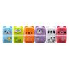 6 Pieces Erasers Roller Erasers Portable Cube Pencil Flexible Rubber Cute Animal Durable Soft Erasers Gift Eraser with Roller Cases for School, Office, Kids view 1