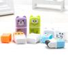 6 Pieces Erasers Roller Erasers Portable Cube Pencil Flexible Rubber Cute Animal Durable Soft Erasers Gift Eraser with Roller Cases for School, Office, Kids view 2