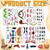 Tenceur 48 Sheets Face Expression Stickers for Crafts Clown Human Mouth Eyes Nose Decals Creative Stationery Make a Face DIY Stickers for Halloween Holiday Party Supplies(Funny) view 2