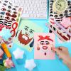 Tenceur 48 Sheets Face Expression Stickers for Crafts Clown Human Mouth Eyes Nose Decals Creative Stationery Make a Face DIY Stickers for Halloween Holiday Party Supplies(Funny) view 4