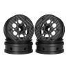 2.2 beadlock Wheels 4PCS Carbon Fiber Wheel Rims for 1/10 RC Crawler Cheater Rigs Capra SCX10 Pro TF2 Element Enduro TRX4 Upgrades accessories (Carbon Fiber 2.2 beadlock Wheels D) view 1