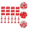 Alasum Kids Simulation Driving Toy Mini Road Cones and Fences Set with 48 Traffic Roadblocks Educational Plaything for Outdoor Cognitive Learning view 2
