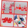 Alasum Kids Simulation Driving Toy Mini Road Cones and Fences Set with 48 Traffic Roadblocks Educational Plaything for Outdoor Cognitive Learning view 3