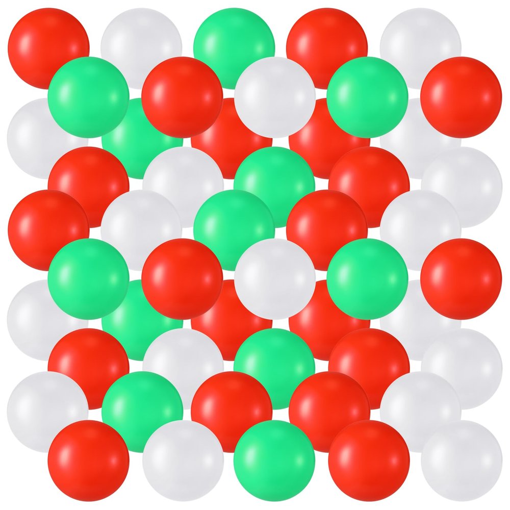 Shappy 180 Pcs Soft Plastic Balls for Toddlers, Crush Proof Ocean Balls Reusable for Photo Booth Props Play Tent Swimming Pool Party Holiday Decoration(Green, Red, White)