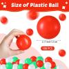 Shappy 180 Pcs Soft Plastic Balls for Toddlers, Crush Proof Ocean Balls Reusable for Photo Booth Props Play Tent Swimming Pool Party Holiday Decoration(Green, Red, White) view 2