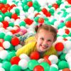 Shappy 180 Pcs Soft Plastic Balls for Toddlers, Crush Proof Ocean Balls Reusable for Photo Booth Props Play Tent Swimming Pool Party Holiday Decoration(Green, Red, White) view 4