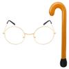 100 Days Of School Old Man Costume for Kids Boys, 100th Day Dress up Accessories Grandpa Hat Glasses,Old Person Mustache and Eyebrows Cane Prop,10 12- Years view 4