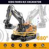 ID Gerilla Remote Control Excavator, 11CH RC Construction Truck Toy with Metal Shovel, Lights, Sounds and Turns 680 Degree, Christmas Birthday Gift for Kids Boys Aged 4 5 6 7 8-12 view 3