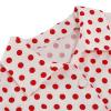 50s Dresses Vintage Button Down Shirt Dress Retro Rockabilly Sleeveless Polka Dot Audrey Prom Party Dress for Girls Hot Pink view 3