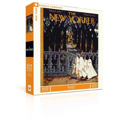 New York Puzzle Company - New Yorker Spooked - 500 Piece Jigsaw Puzzle for Family Game Nights by Eicke Edna