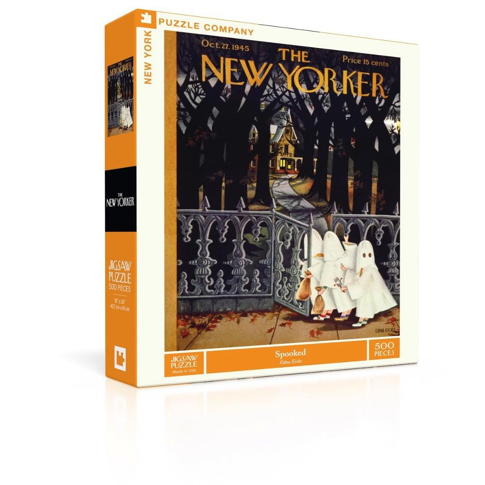 New York Puzzle Company - New Yorker Spooked - 500 Piece Jigsaw Puzzle for Family Game Nights by Eicke Edna