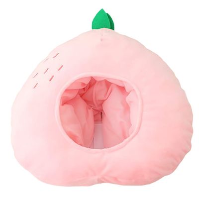 Abaodam Costume Cap - Pink Plush Headwear for Children, Party-goers. Funny Fruits Party Hat, Prom, Carnival, Anniversary. Headpiece for Kids, Quirky Headgear