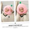Abaodam Costume Cap - Pink Plush Headwear for Children, Party-goers. Funny Fruits Party Hat, Prom, Carnival, Anniversary. Headpiece for Kids, Quirky Headgear view 4