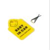 Baby in Car Reminder Vent Clip - Removable Clip-On Sign for Infant Car Safety - Bright Yellow Portable Lightweight Handmade Baby in Vehicle Reminder view 3