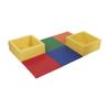 ECR4Kids SoftZone Play Patch Activity Mat and Toy Bins, Beginner Playset, Assorted, 6-Piece view 1