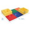 ECR4Kids SoftZone Play Patch Activity Mat and Toy Bins, Beginner Playset, Assorted, 6-Piece view 2