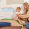 ECR4Kids SoftZone Junior Adventurer's Summit Slide, Corner Climber, Earthtone, 4-Piece view 3