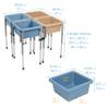 ECR4Kids 4-Station Sand and Water Adjustable Play Table, Sensory Bins, Sand/Powder Blue view 2