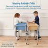 ECR4Kids 4-Station Sand and Water Adjustable Play Table, Sensory Bins, Sand/Powder Blue view 3