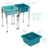 ECR4Kids 2-Station Sand and Water Adjustable Play Table, Sensory Bins, Seafoam/Turquoise view 2