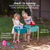 ECR4Kids 2-Station Sand and Water Adjustable Play Table, Sensory Bins, Seafoam/Turquoise view 3