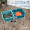 ECR4Kids 2-Station Sand and Water Adjustable Play Table, Sensory Bins, Seafoam/Turquoise view 4