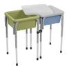 ECR4Kids 2-Station Sand and Water Adjustable Play Table, Sensory Bins, Fern Green/Powder Blue view 1