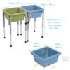 ECR4Kids 2-Station Sand and Water Adjustable Play Table, Sensory Bins, Fern Green/Powder Blue view 2