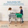ECR4Kids 4-Station Sand and Water Adjustable Play Table, Sensory Bins, Grey/Emerald view 3