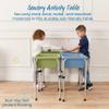 ECR4Kids 4-Station Sand and Water Adjustable Play Table, Sensory Bins, Fern Green/Powder Blue view 3