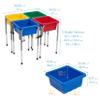 ECR4Kids 4-Station Sand and Water Adjustable Play Table, Sensory Bins, Primary view 2