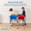ECR4Kids 4-Station Sand and Water Adjustable Play Table, Sensory Bins, Primary view 3