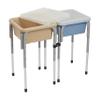 ECR4Kids 2-Station Sand and Water Adjustable Play Table, Sensory Bins, Sand/Powder Blue view 1