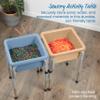 ECR4Kids 2-Station Sand and Water Adjustable Play Table, Sensory Bins, Sand/Powder Blue view 4