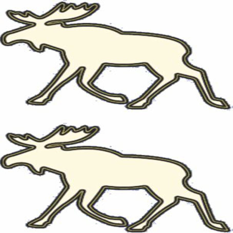 carstyling XXL Afterglow Sticker Moose Set of 2