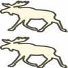 carstyling XXL Afterglow Sticker Moose Set of 2 view 1