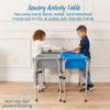 ECR4Kids 4-Station Sand and Water Adjustable Play Table, Sensory Bins, Grey/French Blue view 3