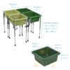 ECR4Kids 4-Station Sand and Water Adjustable Play Table, Sensory Bins, Fern Green/Hunter Green view 2