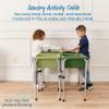 ECR4Kids 4-Station Sand and Water Adjustable Play Table, Sensory Bins, Fern Green/Hunter Green view 3