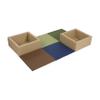 ECR4Kids SoftZone Play Patch Activity Mat and Toy Bins, Beginner Playset, Earthtone, 6-Piece view 1